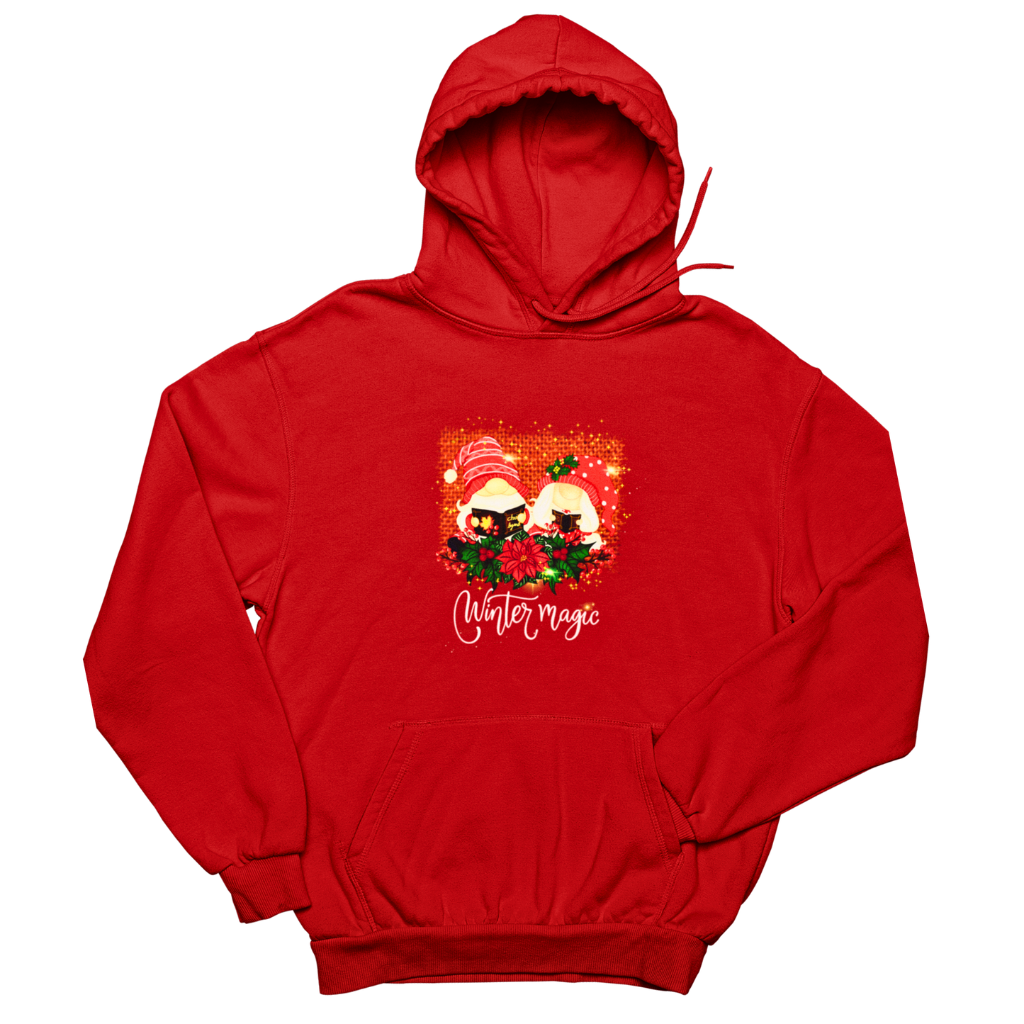 Gnome reading book - Red Unisex Kids Hoodies