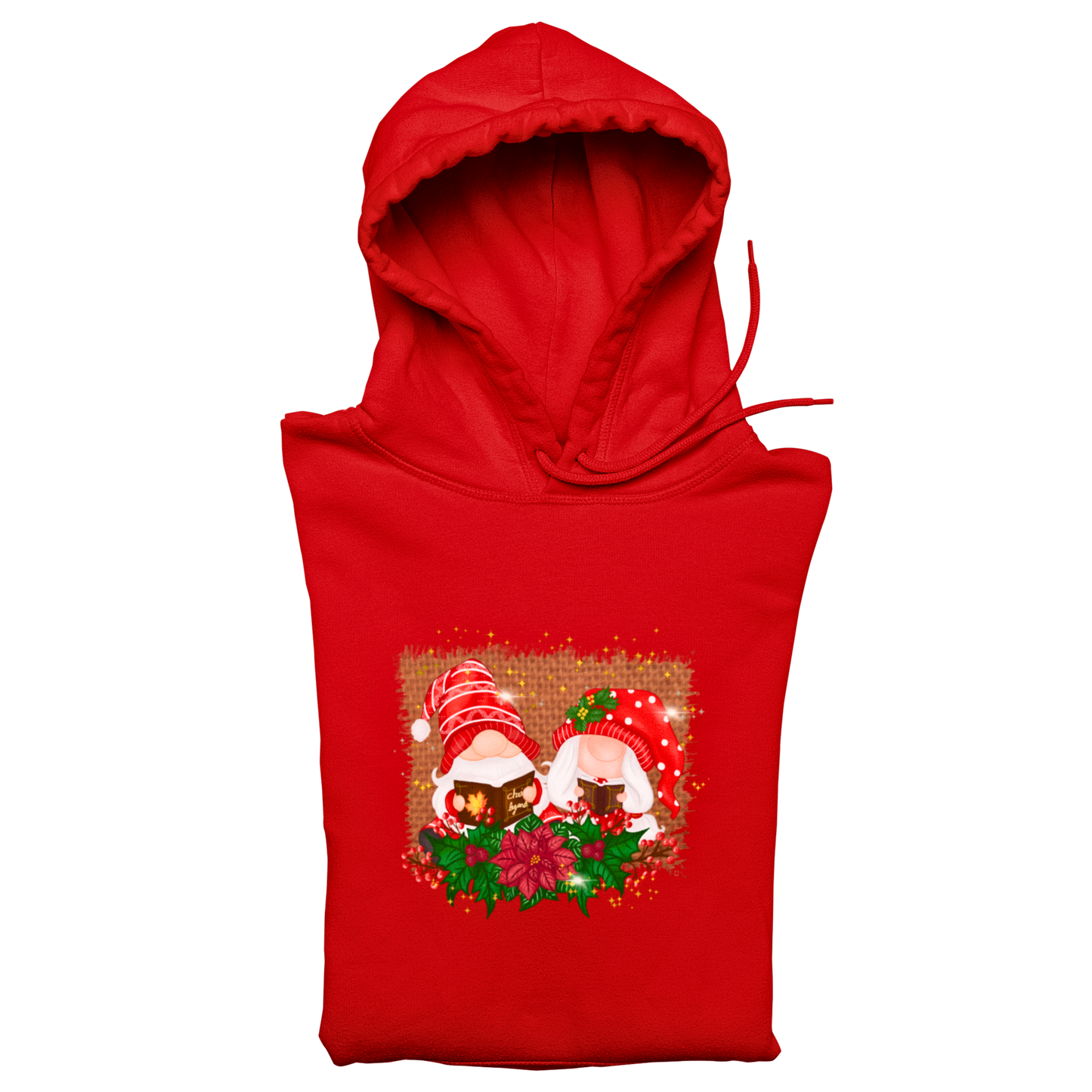 Gnome reading book - Red Unisex Kids Hoodies