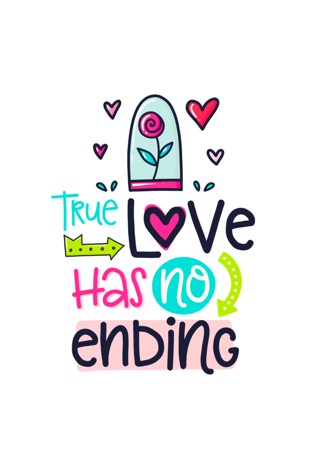 True Love Girl Round Neck Half Sleeve