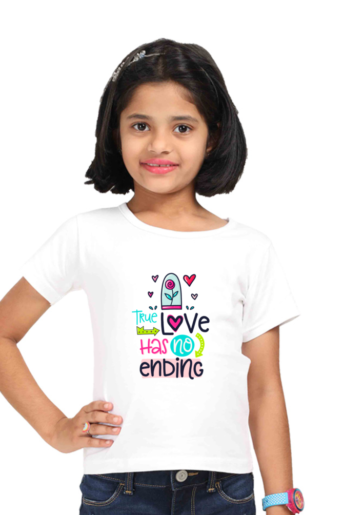 True Love Girl Round Neck Half Sleeve