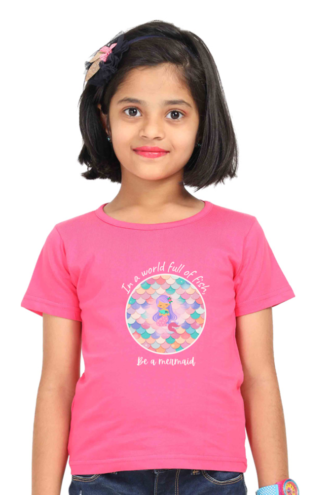 Be the mermaid Girls Half Sleeve Classic Comfort T-shirt