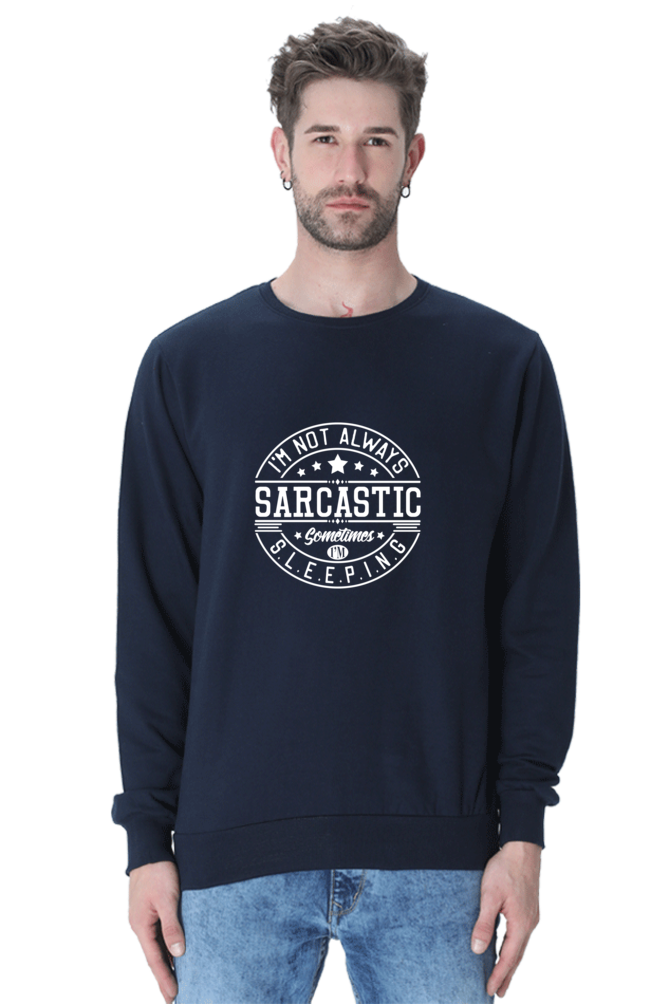 Sarcastic Navy Blue Men sweatshirt