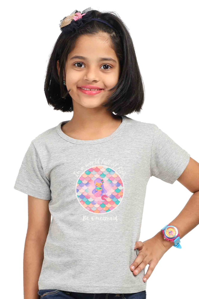 Be the mermaid Girls Half Sleeve Classic Comfort T-shirt