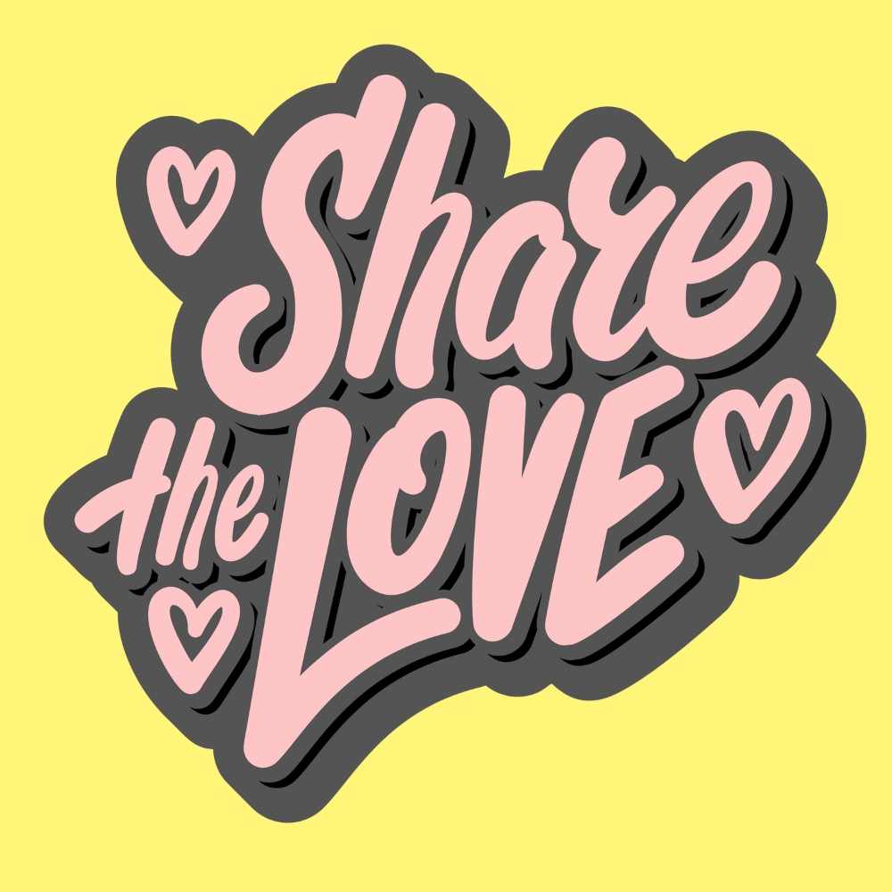 Share the love Girl Round Neck Half Sleeve
