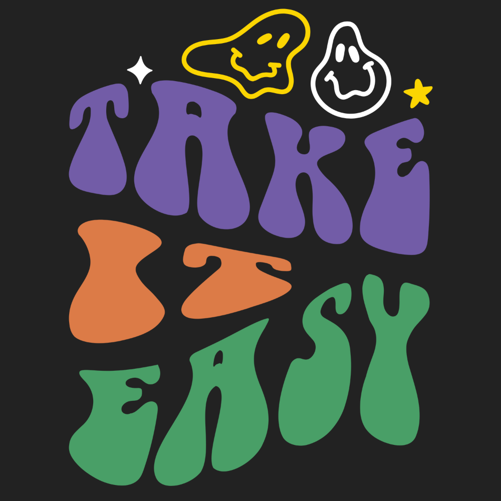 Take it easy Girl Round Neck Half Sleeve