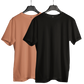 Men & Women Unisex Oversized Tshirts Combo of 2 ( Coral and Black)