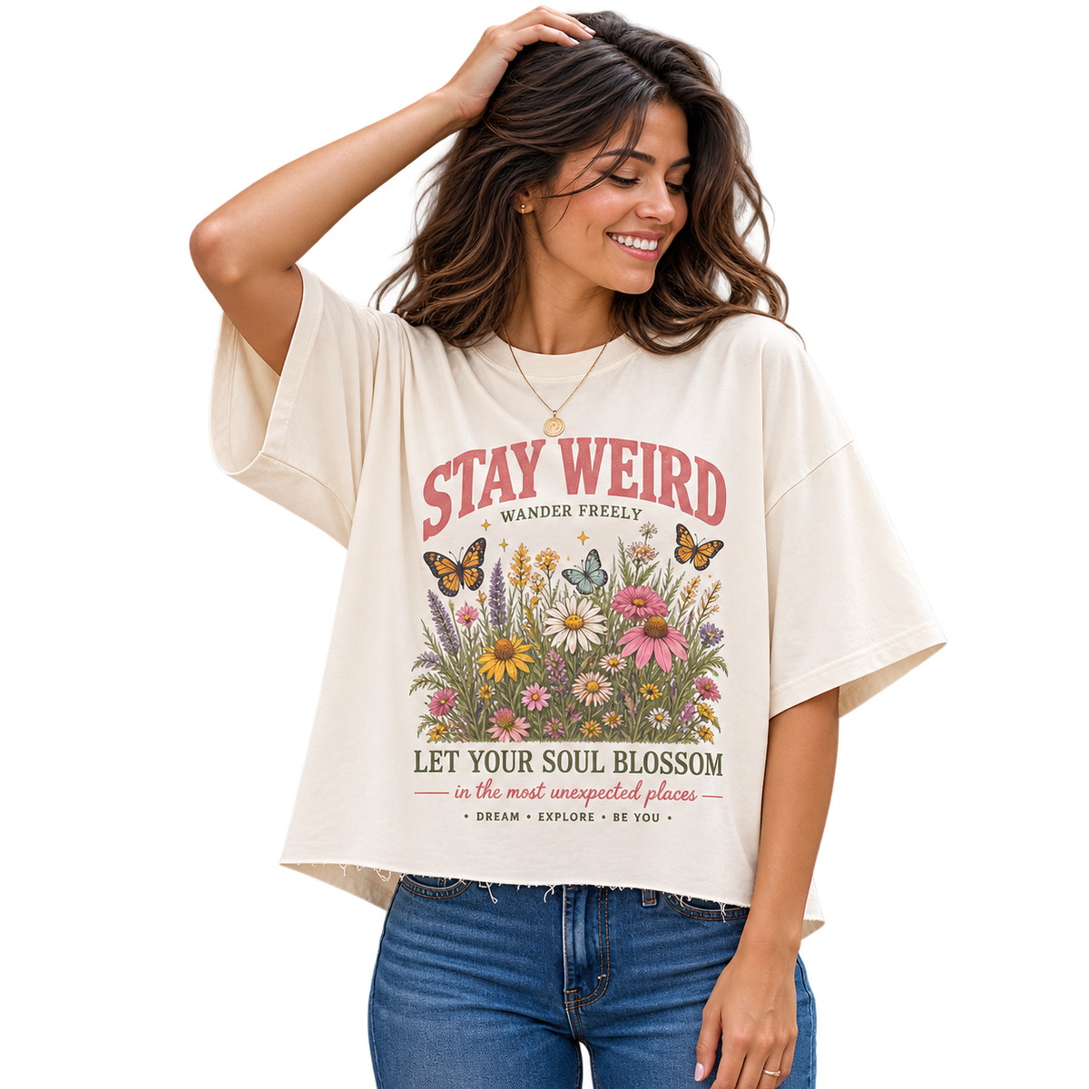 Stay Weird Boxy Oversized Fit