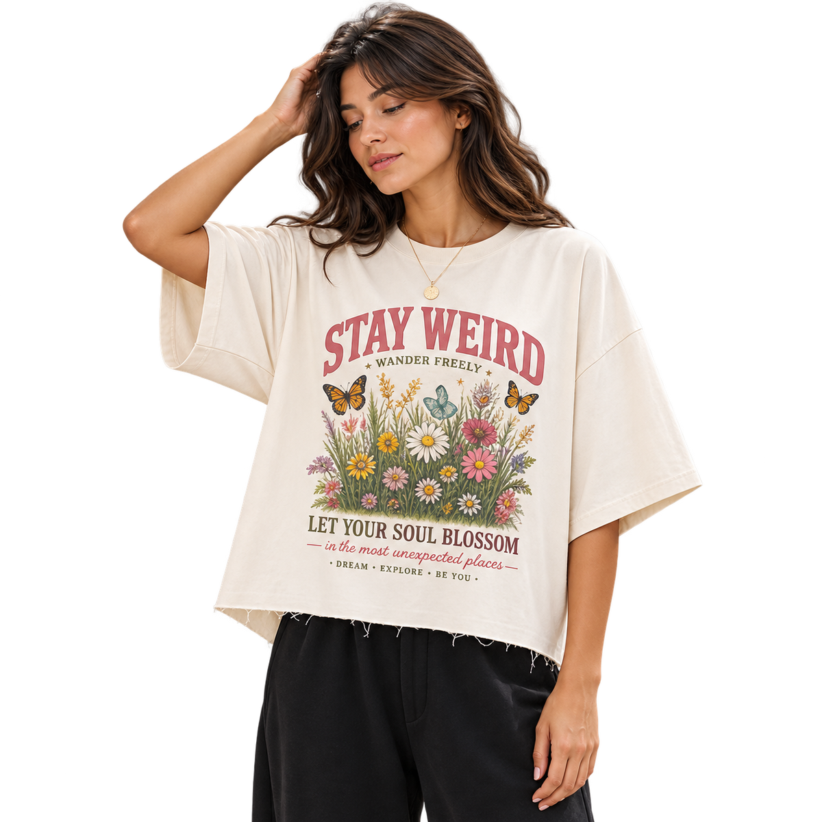 Stay Weird Boxy Oversized Fit