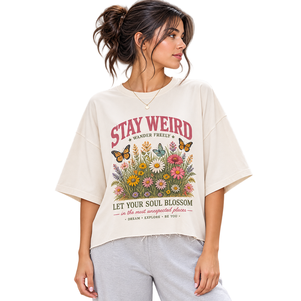 Stay Weird Boxy Oversized Fit