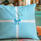 Elly Prints Easter Cushion Cover Set of 2 – 16x16 Inch Easter Bunny Baby Blue Printed Throw Pillow Covers for Sofa, Living Room & Home Décor