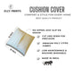 Elly Prints Easter Cushion Cover Set of 2 – 16x16 Inch Easter Bunny Baby Blue Printed Throw Pillow Covers for Sofa, Living Room & Home Décor