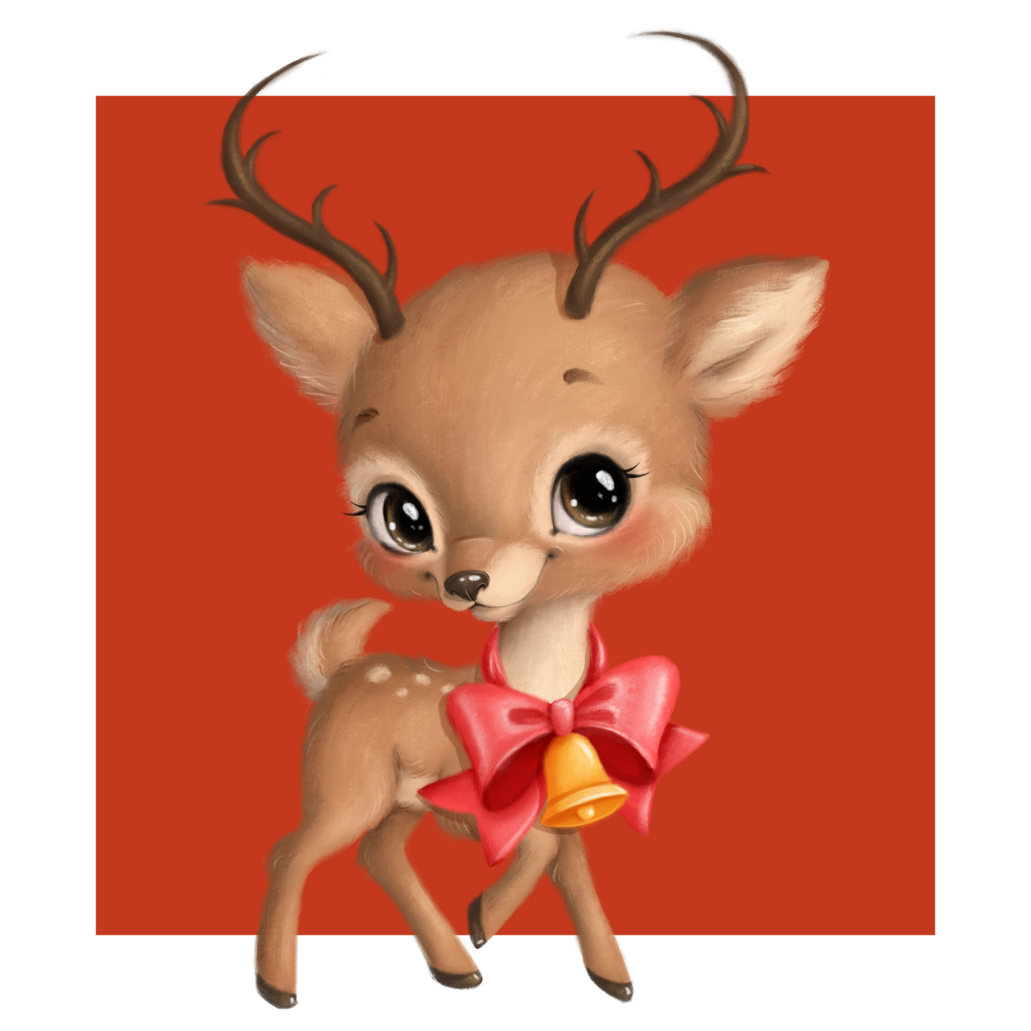 Bambi Deer Unisex Kids Round Neck Half Sleeve